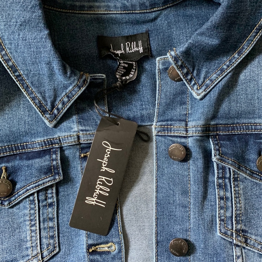 NEW Joseph Ribka Embroidered Jean Jacket - Picture 3 of 9